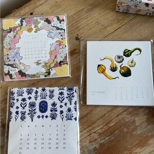 Junk Journal Supplies - Inslee Floral and Botanical Desk Calendar Set